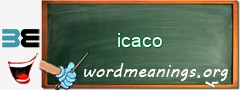 WordMeaning blackboard for icaco